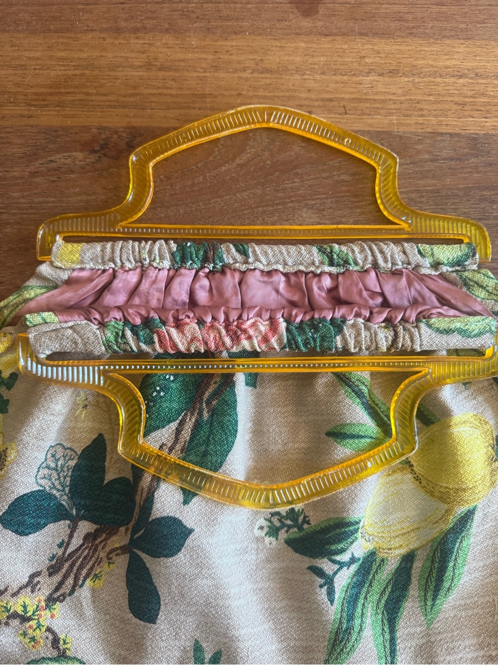 Vintage style ‘50s Barkcloth handbag - Picture 3 of 7